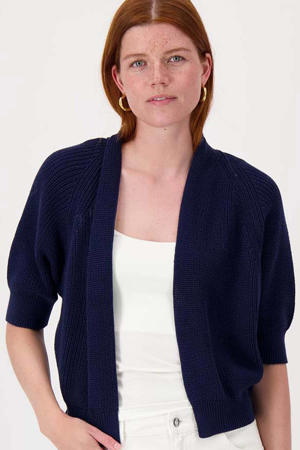 gebreid vest marineblauw