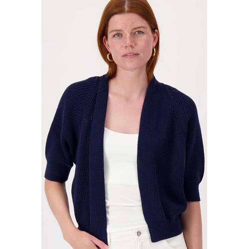 Zusss gebreid vest marineblauw afbeelding