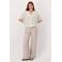 Zusss gestreepte gebreid vest beige