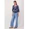 Zusss gebloemde blousetop donkerblauw