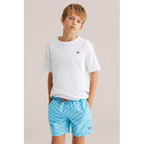 WE Fashion zwemshort turquoise/lichtblauw