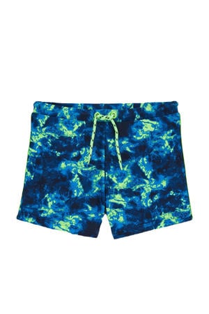 zwemboxer blauw/neon groen