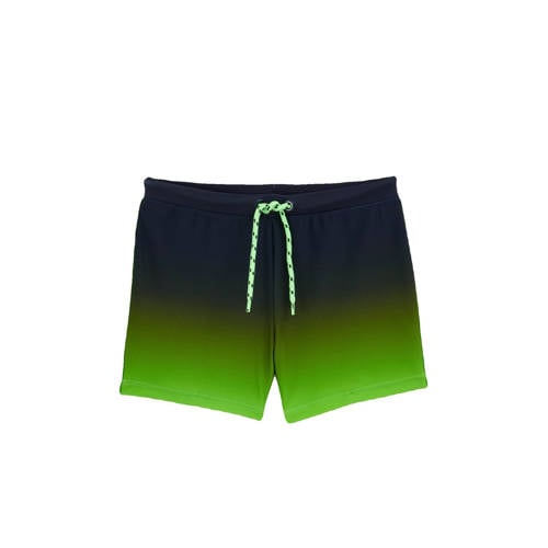WE Fashion zwemboxer donkerblauw/groen afbeelding