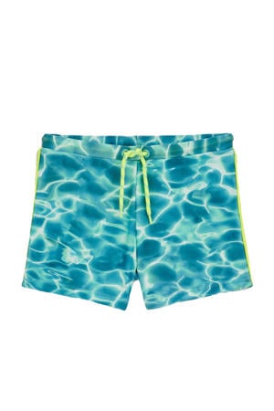 zwemboxer turquoise/lichtblauw