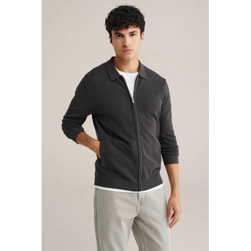 WE Fashion vest gebreid donkergroen afbeelding