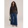 WE Fashion Curve pullover donkerbruin