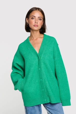 gebreid vest groen