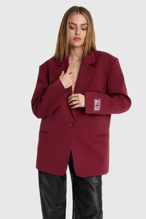 oversized blazer donkerrood