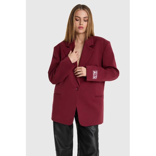 Alix the Label oversized blazer donkerrood afbeelding