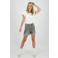 Raizzed regular waist denim short grijs