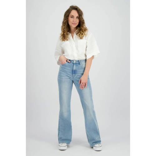 Raizzed high waist flared jeans medium blue denim afbeelding