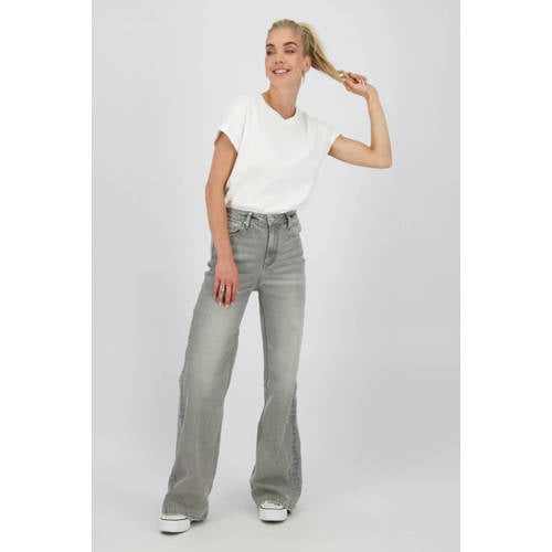 Raizzed flared jeans grey denim afbeelding