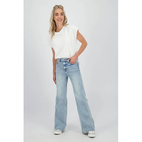 Raizzed wide leg jeans medium blue denim afbeelding