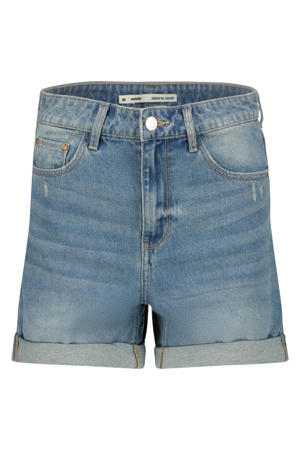 regular waist denim short medium blue denim