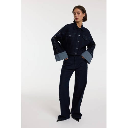 Refined Department straight leg jeans dark blue denim afbeelding