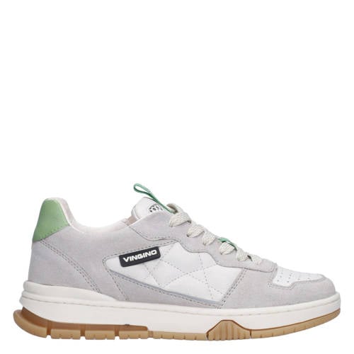 Vingino leren sneakers grijs/wit