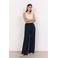 Soyaconcept Wide leg high waist casual broek marineblauw