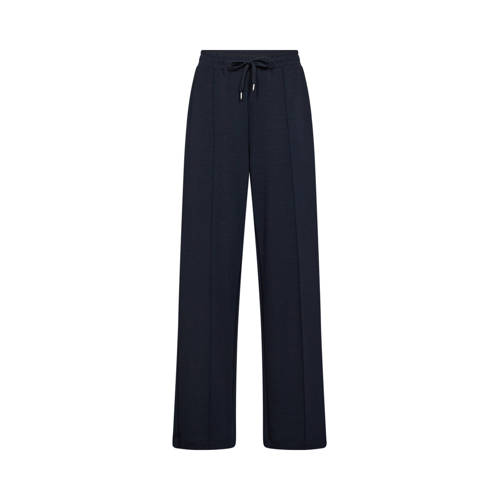 Soyaconcept Wide leg high waist casual broek marineblauw afbeelding