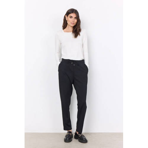 Soyaconcept Tapered high waist casual broek zwart afbeelding