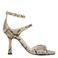 JOSH V Dorethy sandalettes met slangenprint beige