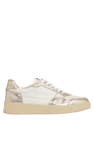 Winona leren sneakers wit/goud