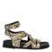 JOSH V Serena leren sandalen met dierenprint beige