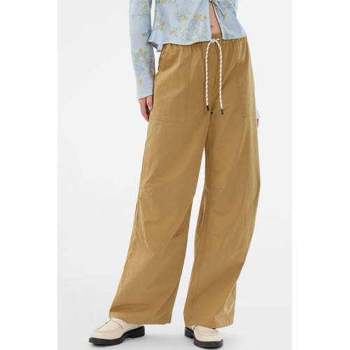 Modström wide leg regular waist broek camel afbeelding