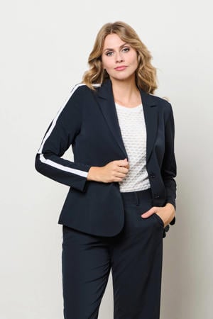 travelstof regular blazer donkerblauw