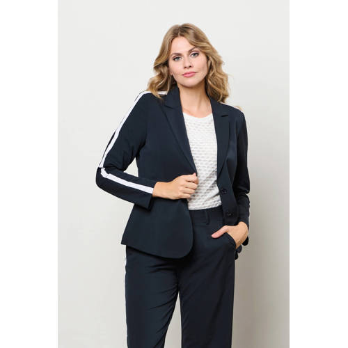 &Co Woman travelstof regular blazer donkerblauw afbeelding