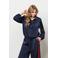 &Co Woman straight regular waist broek donkerblauw