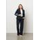 &Co Woman straight regular waist broek donkerblauw