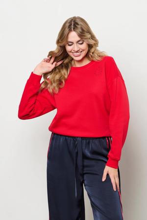 sweater met backprint rood