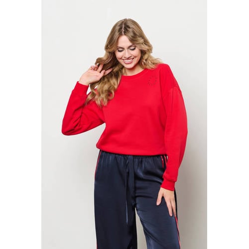 &Co Woman sweater met backprint rood afbeelding