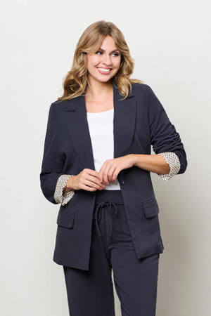 regular blazer donkerblauw