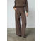 SisterS Point wide leg high waist pantalon donkerbruin