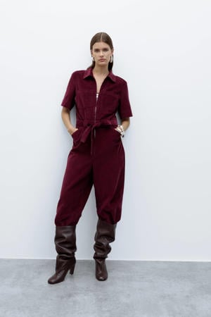 jumpsuit donkerrood