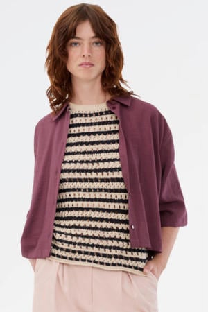 blouse aubergine
