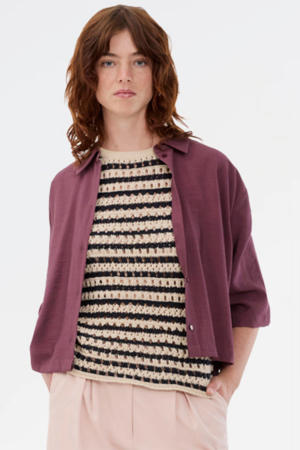 blouse aubergine
