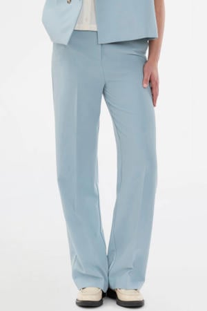 straight high waist broek
