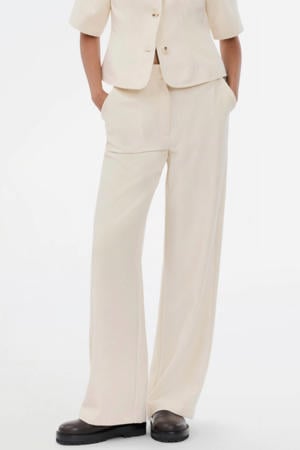 regular high waist broek beige