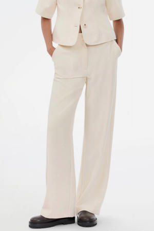 regular high waist broek beige