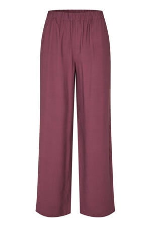 straight high waist broek