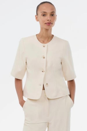 cropped blazer beige