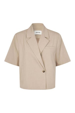 cropped blazer beige