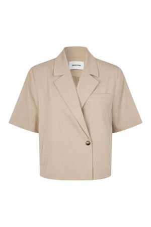 cropped blazer beige