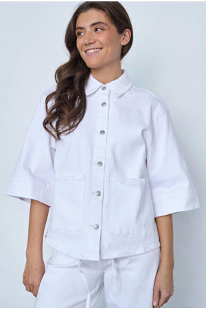 denim blouse wit