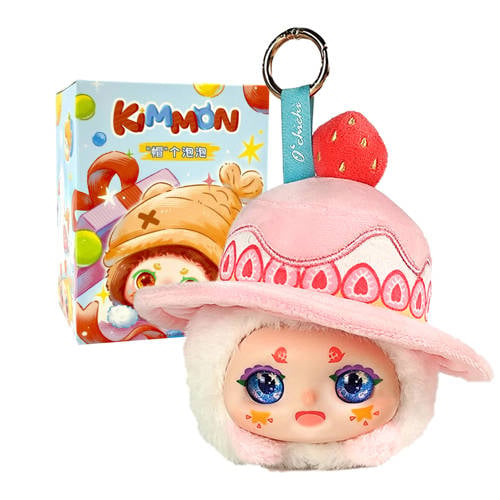 Kimmon Pop-culture pluche 'Hat Bubble' serie - Blind Box collectie - Verzamelfiguren met sleutelhanger afbeelding