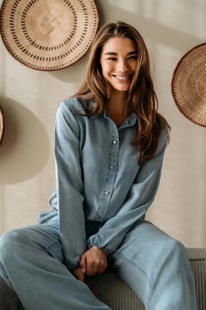 blouse light blue denim