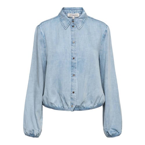 &Co Woman blouse light blue denim afbeelding