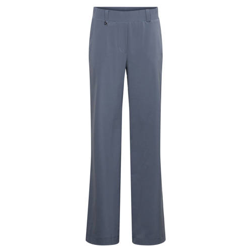 &Co Woman wide leg regular waist casual broek grijsblauw afbeelding